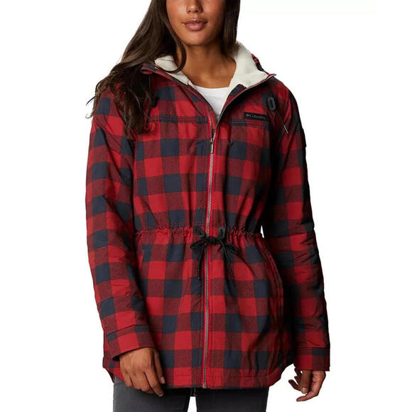 Columbia Jackets & Blazers - Columbia Women's Chatfield Hill Plaid Fleece-Lined Utility Jacket, Size - Small
